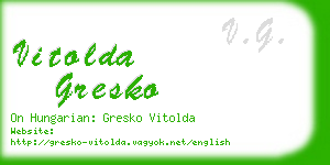 vitolda gresko business card